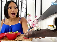 Big Tit Lesbian MILFs Sushi...